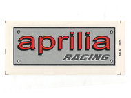 Naklejka APRILIA - 11 x 5cm czerwono-srebrna