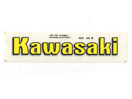 Naklejka KAWASAKI - 16,5 x 2,5cm żółta