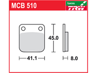 Klocki hamulcowe TRW-LUCAS MCB510 (FA054)