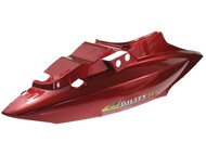 Osłona pod siedzenie KYMCO AGILITY (obudowa boczna, tylna) prawa, czerwona, do wersji z dwoma kanapami