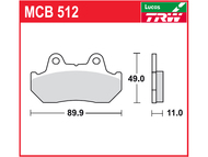 Klocki hamulcowe TRW-LUCAS MCB512 (FA069/3)