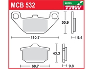 Klocki hamulcowe TRW-LUCAS MCB532 (FA085)