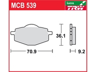 Klocki hamulcowe TRW-LUCAS MCB539 (FA101)