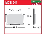 Klocki hamulcowe TRW-LUCAS MCB541 (FA104)