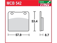 Klocki hamulcowe TRW-LUCAS MCB542 (FA103)