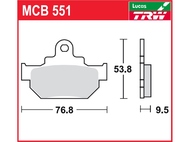 Klocki hamulcowe TRW-LUCAS MCB551 (FA106/2)