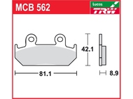 Klocki hamulcowe TRW-LUCAS MCB562 (FA203)