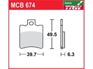 Klocki hamulcowe TRW-LUCAS MCB674 (FA206, FA193)