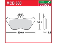 Klocki hamulcowe TRW-LUCAS MCB680 (FA246, FA407)