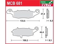 Klocki hamulcowe TRW-LUCAS MCB681 (FA231)