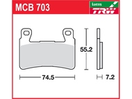 Klocki hamulcowe TRW-LUCAS MCB703 (FA296)