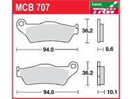 Klocki hamulcowe TRW-LUCAS MCB707 (FA363)