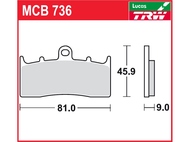 Klocki hamulcowe TRW-LUCAS MCB736 (FA613)