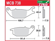 Klocki hamulcowe TRW-LUCAS MCB738 (FA343)