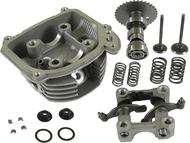 Głowica do silnika 157QMI - ATV 150 automat - 150cm3, Ø57,40mm, wyjście na zawór spalin (komplet z zaworami i dźwigienkami + wałek rozrządu, do montażu)