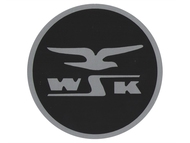 Naklejka WSK - 8 x 8cm czarno-srebrna