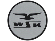 Naklejka WSK - 8 x 8cm srebrno-czarna