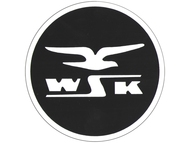 Naklejka WSK - 8 x 8cm czarno-biała