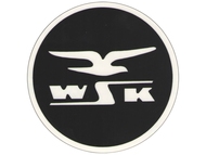 Naklejka WSK - 8 x 8cm czarno-przeźroczysta