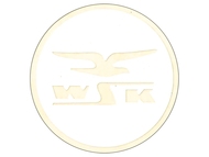 Naklejka WSK - 8 x 8cm biało-przeźroczysta