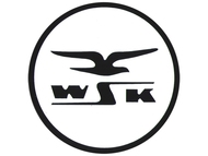 Naklejka WSK - 8 x 8cm biało-czarna