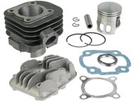 Cylinder CPI, KEEWAY, ROMET, JUNAK, BARTON, ZIPP i inne skutery z silnikiem 2T - 70cm3, Ø47,00mm, sworzeń 12mm (zestaw z głowicą)
