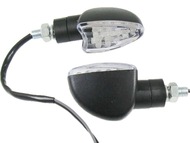 Kierunkowskaz uniwersalny W-1301 LED, stożkowy, czarno/biały (komplet, prawy+lewy)