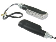 Kierunkowskaz uniwersalny W-1382 LED, prostokątny MINI, czarno/biały (komplet, prawy+lewy)
