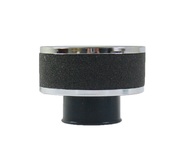 Filtr powietrza gąbkowy WALEC NISKI CHROM/SZARY - łącznik prosty ø38mm