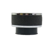 Filtr powietrza gąbkowy WALEC NISKI CHROM/SZARY - łącznik prosty ø43mm