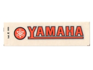 Naklejka YAMAHA - 11 x 2cm pomarańczowo-czarno-srebrna