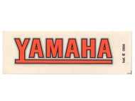 Naklejka YAMAHA - 11 x 3cm pomarańczowa
