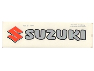 Naklejka SUZUKI - 16,5 x 3,5cm srebrno-pomarańczowa