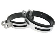 Obejmy tłumika GY6 50/80 - ROMET, ROUTER, BARTON, JUNAK, KYMCO, ZIPP i inne skutery z silnikiem 4T - komplet z gumą (Ø110-115mm)
