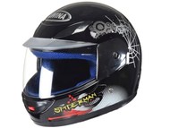 Kask AWINA MINI SPIDERMAN pełny czarny połysk (47-48cm / S junior)