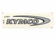 Naklejka KYMCO - 11,5 x 2,5cm srebrna