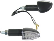 Kierunkowskaz uniwersalny W-1328 LED, stożkowy, czarno/biały (komplet, prawy+lewy)