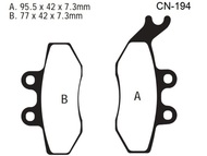 Klocki hamulcowe CN-194 (FA194, MCB664, MCB734) - APRILIA RS50, RX50, DERBI, PEUGEOT