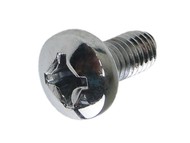 Śruba montażowa  M6 / długość  12mm/16mm / na śrubokręt krzyżakowy, chrom - do osłony dekoracyjnej silnika JUNAK 901, 902, 903, 904 (gwint M6, długość 12mm/16mm)