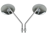 Lusterko uniwersalne OKRĄGŁE CHROM (para), gwinty M8 prawy+prawy