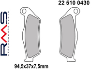 Klocki hamulcowe RMS 22 510 0430 (FA181, MCB648) - APRILIA MX, RX; GILERA GP, Nexus; MBK Kilibre, Skyliner, Thunder; PIAGGIO Beverly, X9; SUZUKI Burgman; YAMAHA Majesty, Maxter, Versity, X-City, YZF-R