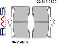 Klocki hamulcowe RMS 22 510 0520 (FA095, MCB540) - APRILIA RS; BETA Jonathan; CAGIVA Mito, Planet, Raptor; PGO G-Max; YAMAHA TZR