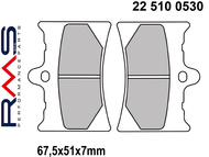 Klocki hamulcowe RMS 22 510 0530 (FA126, MCB572) - APRILIA AF1, RS 125 (.... - 2006)