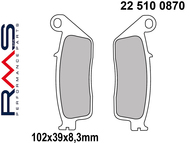 Klocki hamulcowe RMS 22 510 0870 (FA142, FA226, MCB598) - HONDA CB, CBR; KYMCO People, Venox, Xciting; PEUGEOT Geopolis, Satelis; SUZUKI Burgman; YAMAHA WR