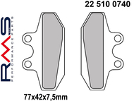 Klocki hamulcowe RMS 22 510 0740 (FA167, MCB629) - APRILIA Classic, Pegaso, Red Rose, RX, Tuareg; BETA RR; DERBI GPR, Senda; MOTORHISPANIA RX, RYZ; PEUGEOT XR6; RIEJU MRX, SMX, Spike; YAMAHA XT