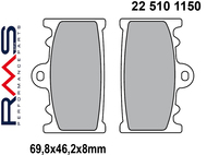 Klocki hamulcowe RMS 22 510 1150 (FA158, MCB602)