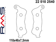Klocki hamulcowe RMS 22 510 2540 (FA388, MCB776) - HONDA CBR, Forza, Jazz, Nes, S-Wing, SH, Silver Wing, Shadow, Varadero; SUZUKI Burgman, Sixteen