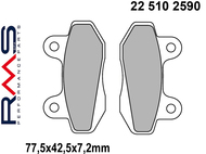 Klocki hamulcowe RMS 22 510 2590 (FA086, MCB525, MCB822) - HONDA MBX, NSR; HYOSUNG Comet; KEEWAY RY8