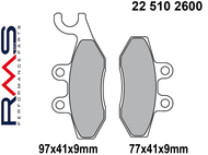 Klocki hamulcowe RMS 22 510 2600 (FA418, MCB771) - PIAGGIO X8, X9, XEvo, MP3