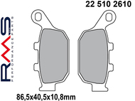 Klocki hamulcowe RMS 22 510 2610 (FA140, MCB585) - HONDA CB 250/400, CBR 400/500, FES 250 Foresight, FES 125/150 Pantheon, NC 700/750, XL 600/650/700 Transalp; PEUGEOT SV 250; YAMAHA XJ6 Diversjon